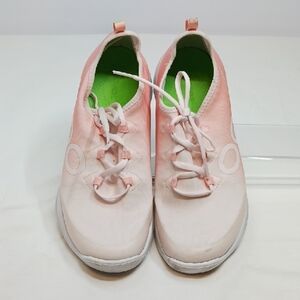 OOFOS Pink and White Comfort Shoes Sz 10W Womens